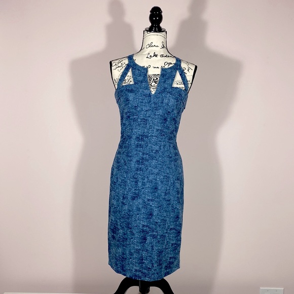 BCBGMaxAzria Dresses & Skirts - BCBGMaxazria Blue Cutout Above the Knee Macie Dress 4